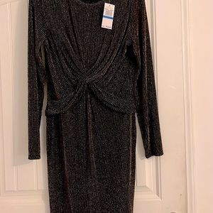 Michael Kors Black dress with gold stripes size XL